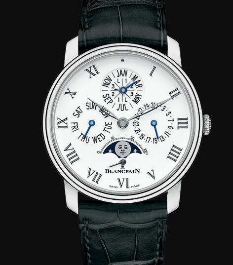 Review Blancpain Villeret Watch Price Review Quantième Perpétuel 8 Jours Replica Watch 6659 3431 55B - Click Image to Close